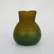 Pitcher in orange and green marble glass paste. Signed Georges De Feure for Daum