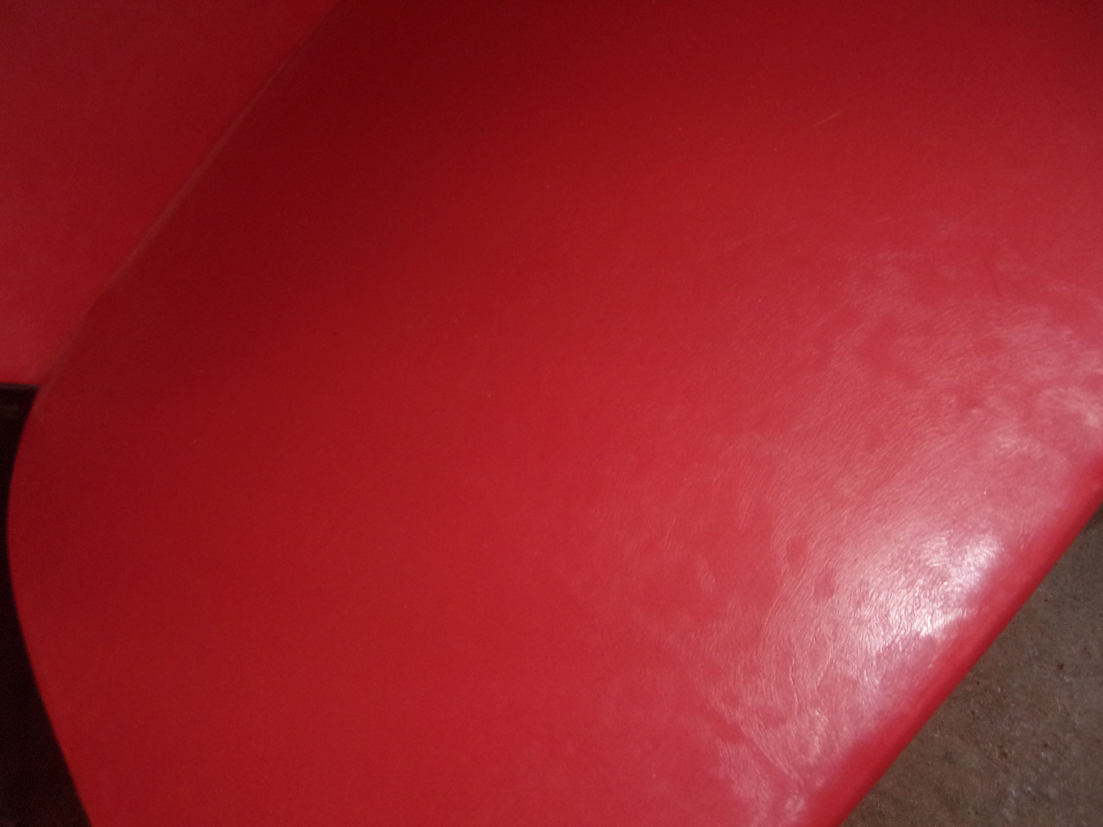 lot of 5 chairs 1950 1960 red feet compass