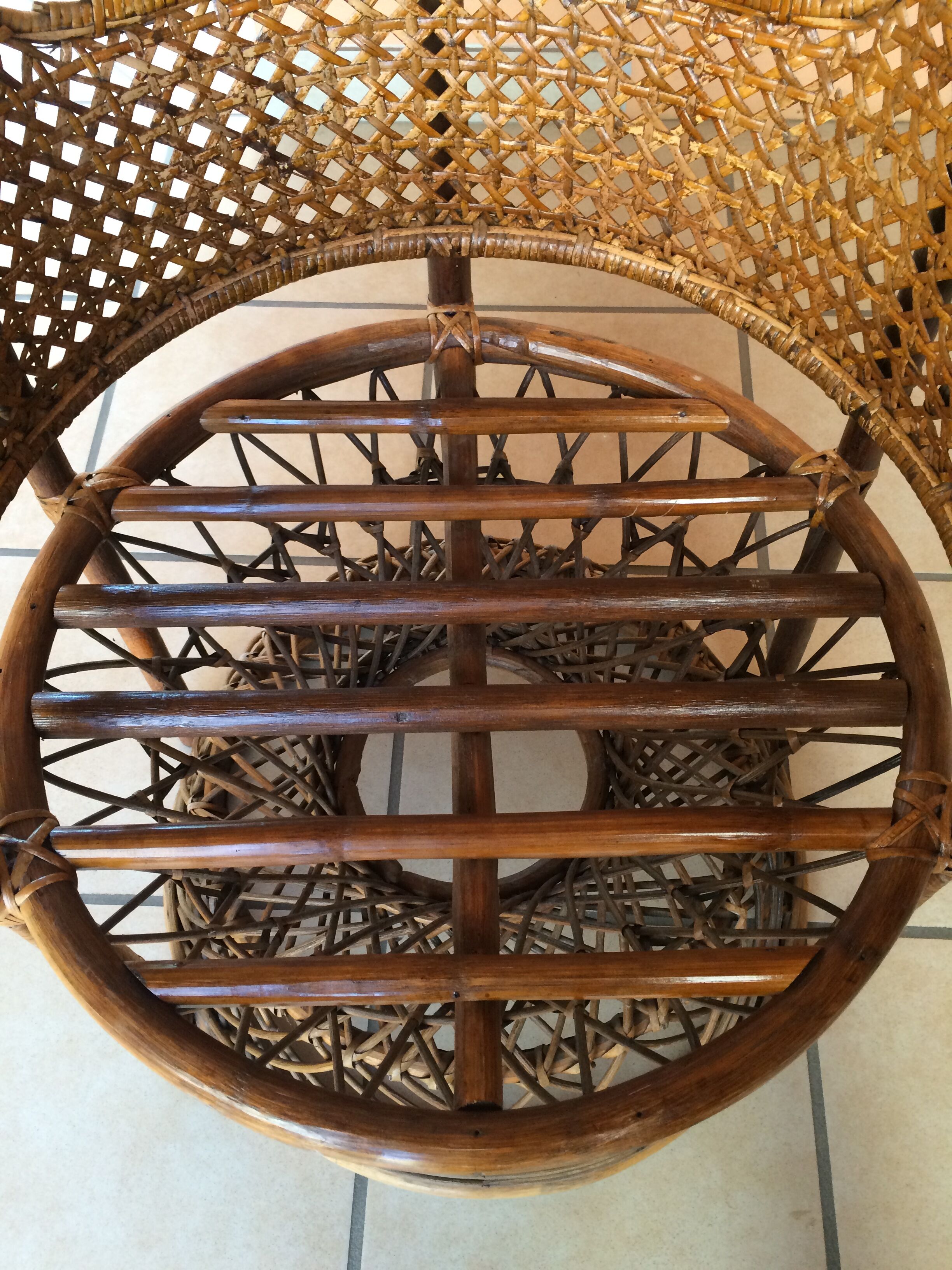 Emmanuelle Peacock vintage armchair 70