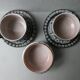 2 cups, 2 saucers and a Vallauris bowl from the 60s
