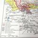 Vintage map Asia USSR Japan 43x43cm from 1950