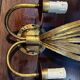 Pair of gold metal foliage spray sconces in the Bagues style - Vintage 70's