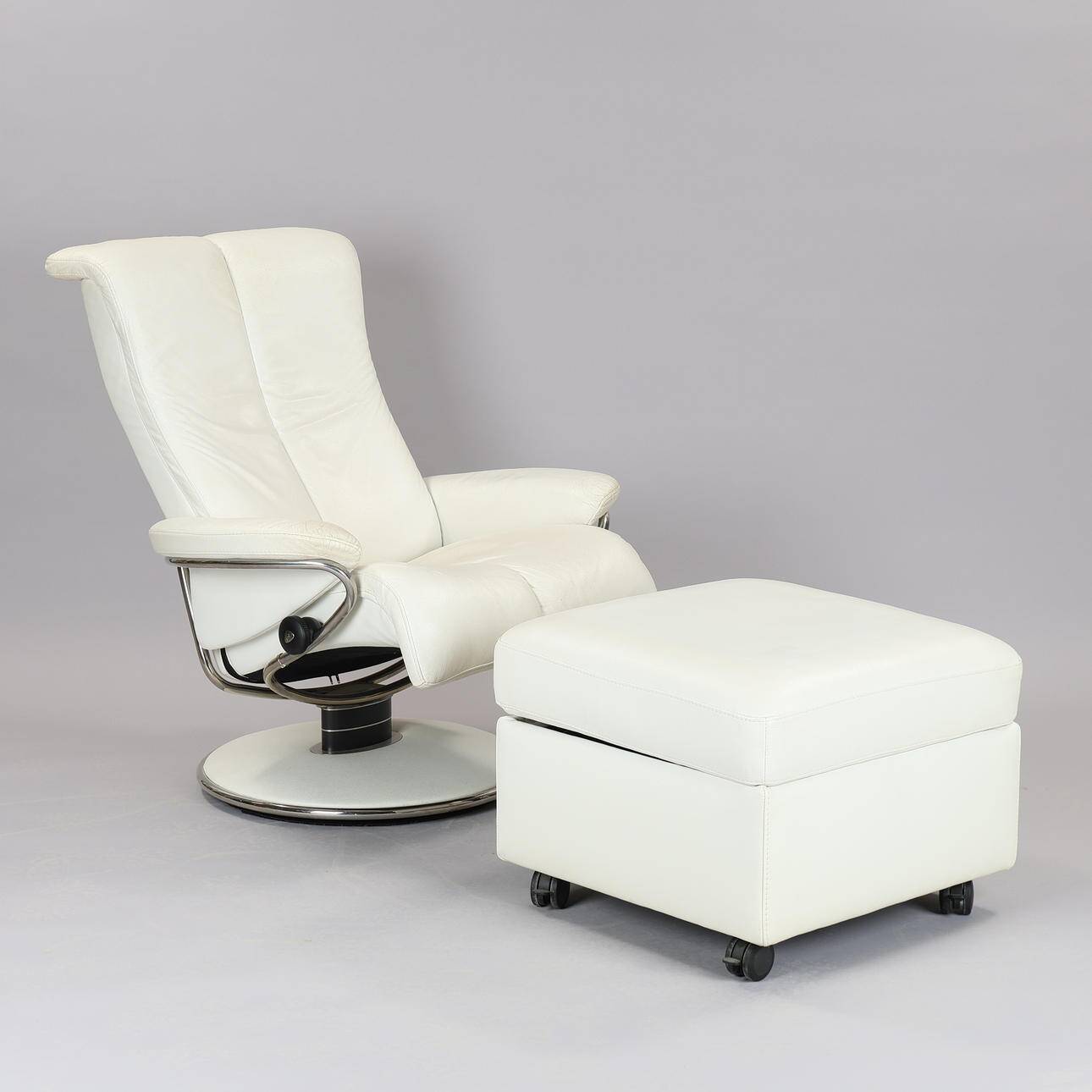 Stressless / Ekornes Recliner Armchair with Footstool, Norway