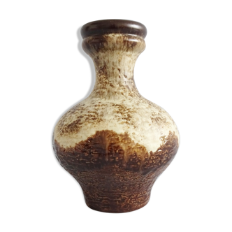 Dümler & Breiden ceramic vase in brown beige fat lava glaze