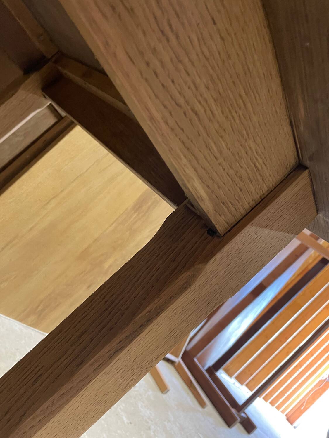 Solid oak farmhouse table