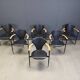 Vintage leather armchairs by Arrben Italy, 1980s - set of 6