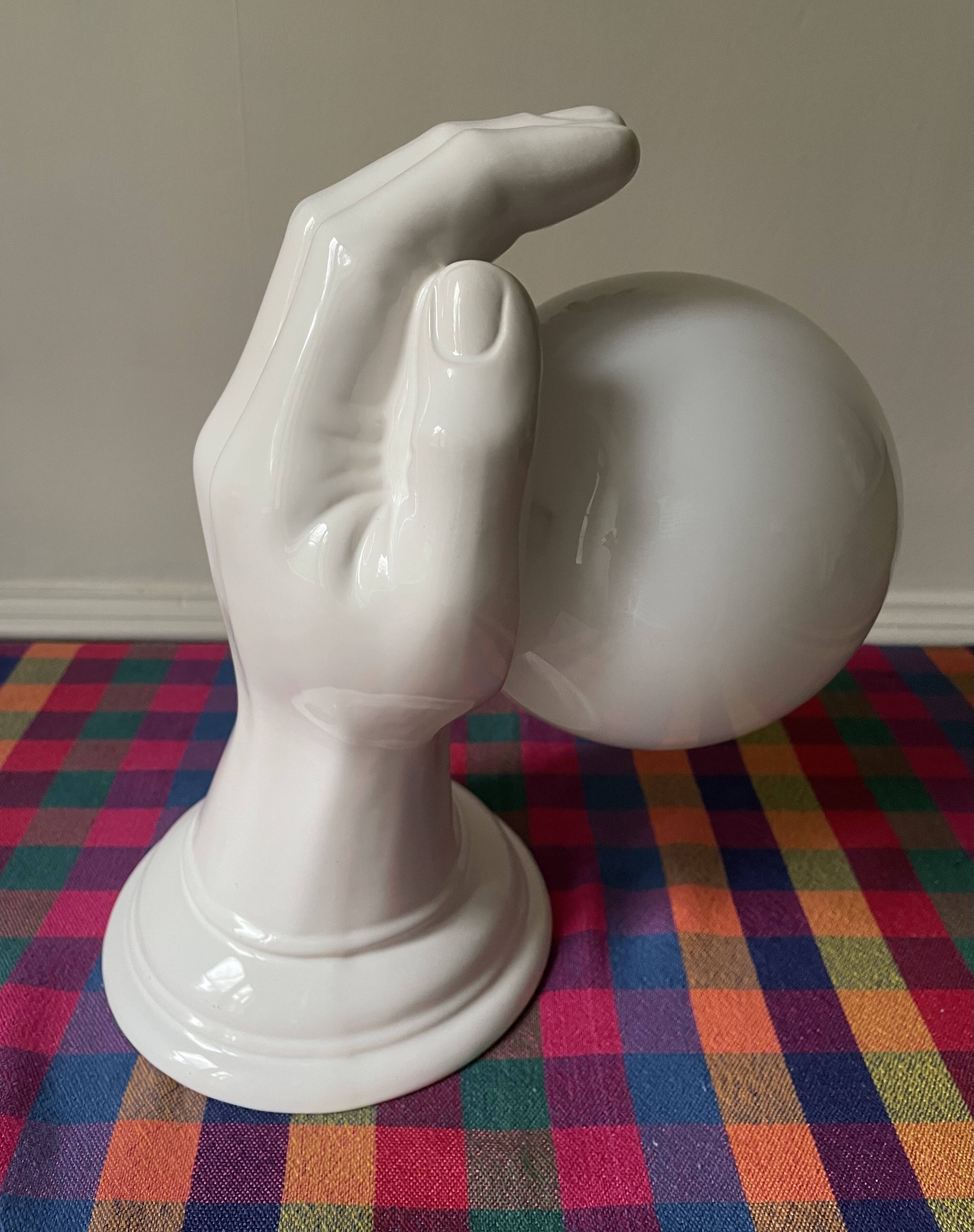 70s ceramic hand wall light