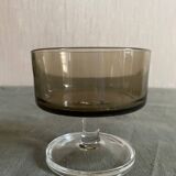 6 Luminarc smoked glass champagne glasses