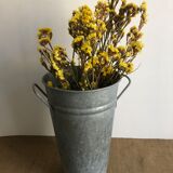 Large florist pot with handles, zinc, galva
