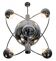 Mid-century modern space age Italian chrome chandelier, 1960