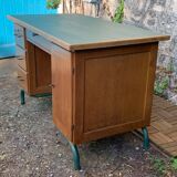 1950s schoolmaster's desk in solid oak