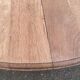 Renovated round Art Deco dining table, extendable, made of solid oak, 210cm.