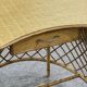 Rattan dressing table with sun mirror and its stool.