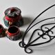 Mustard, salt shaker & ceramic pepper shaker 'San Marino Italy'