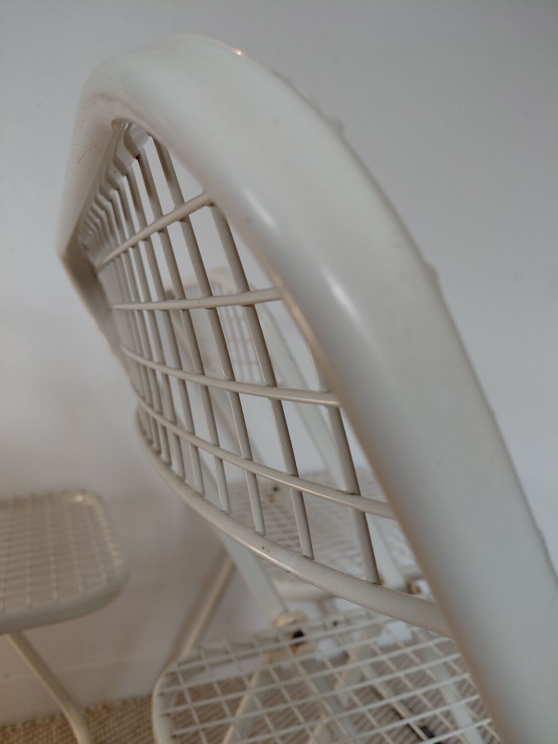 3 vintage folding chairs Talin design Italian 70s - mesh metal