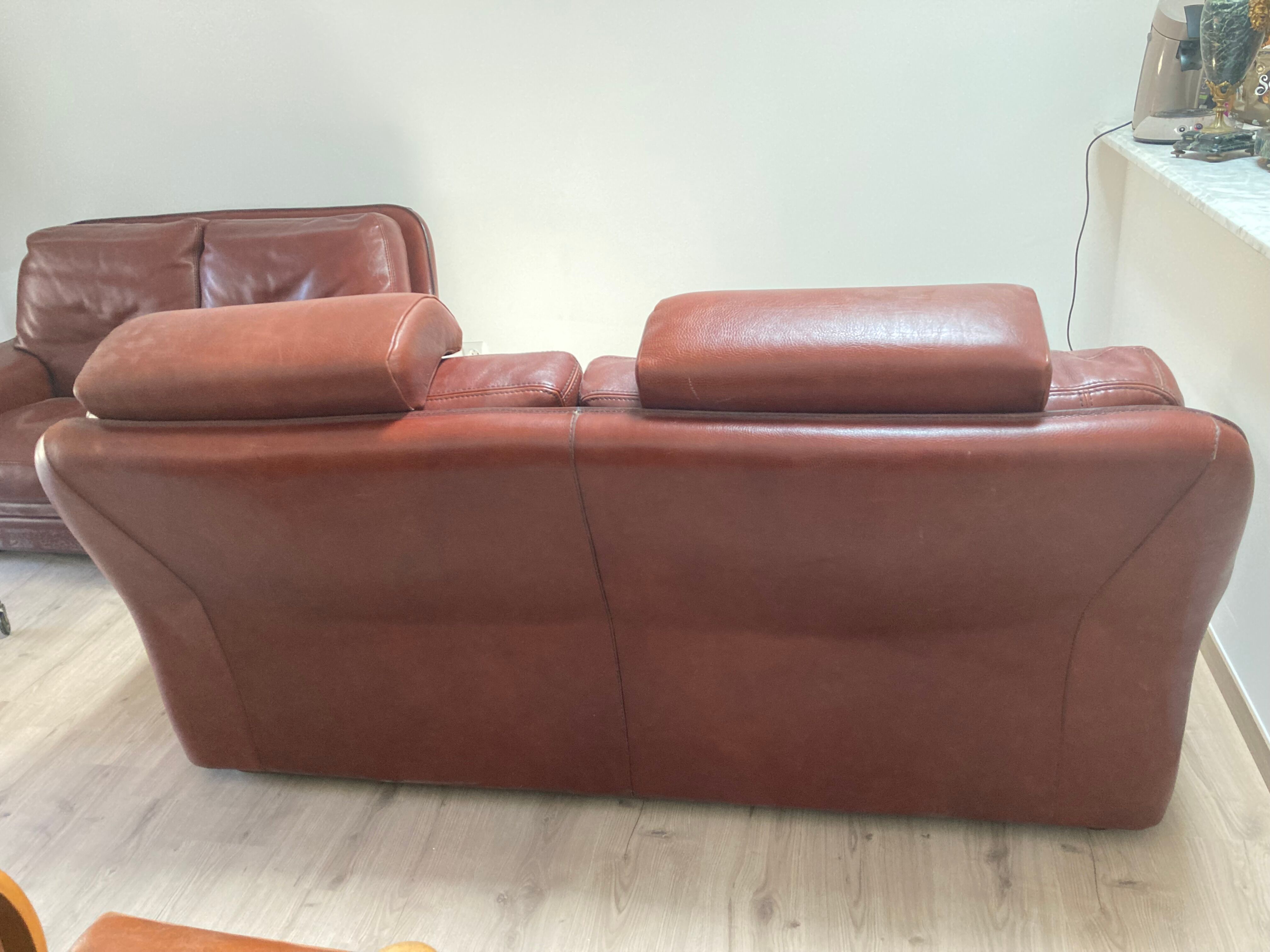 Canape 3 seater 100% leather brown