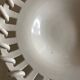 Woven ceramic basket white earthenware centerpiece