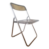 Chaise pliante metal et plexiglas