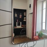 Metal barber mirror, 40x30 cm