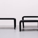 Rosenthal Large Black Fiberglass nesting tables 1970s Germany