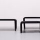 Tables gigognes Rosenthal, grandes, en fibre de verre noire, années 1970, Allemagne