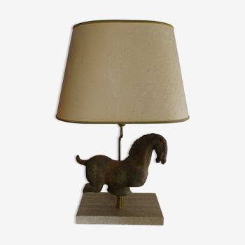 Horse lamp in contemporary ceramic