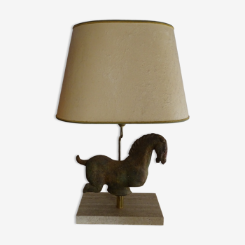 Lampe cheval en céramique