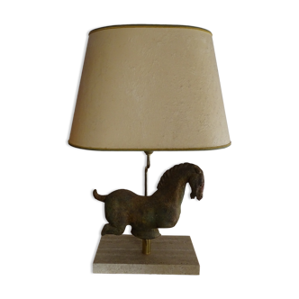 Lampe cheval en céramique