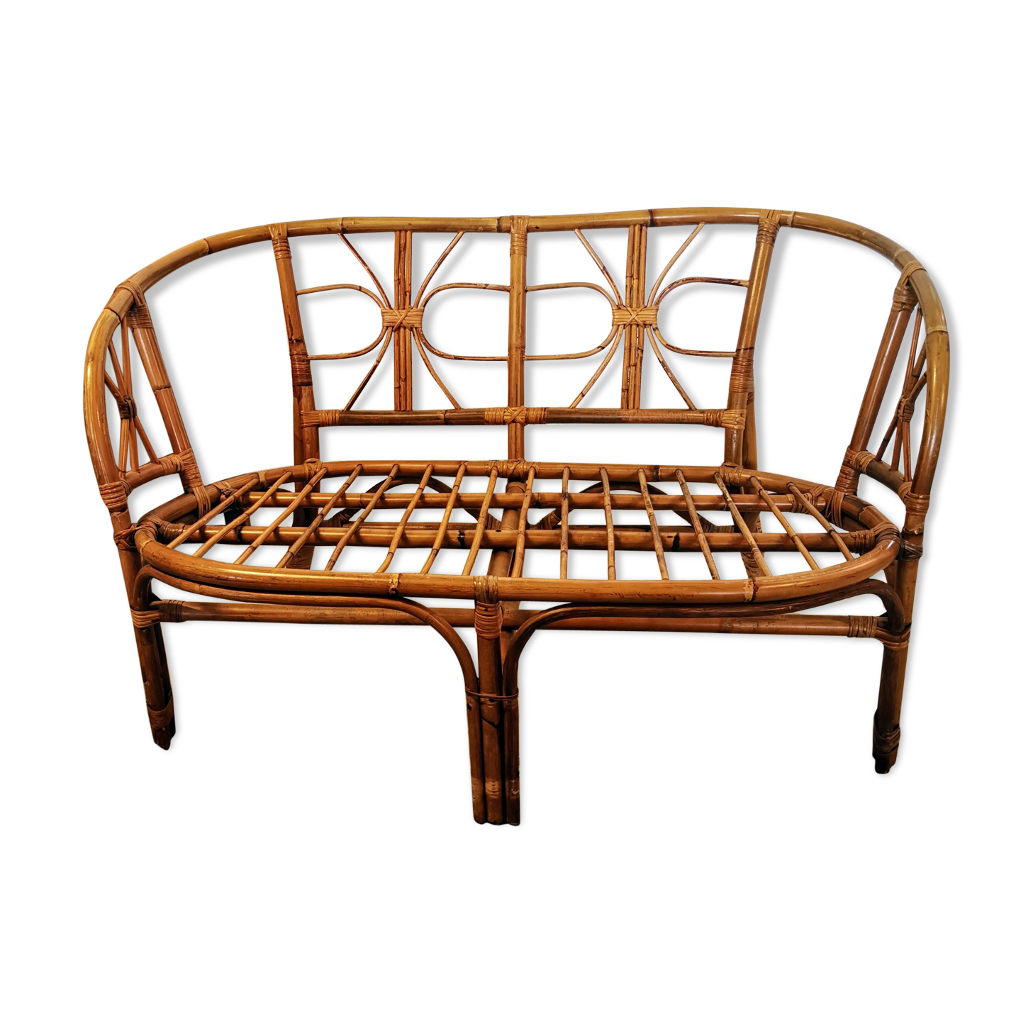 Rattan bench