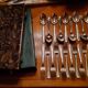 Silver metal cutlery set art deco goldsmith ATO 49 pieces