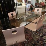4 chaises rose