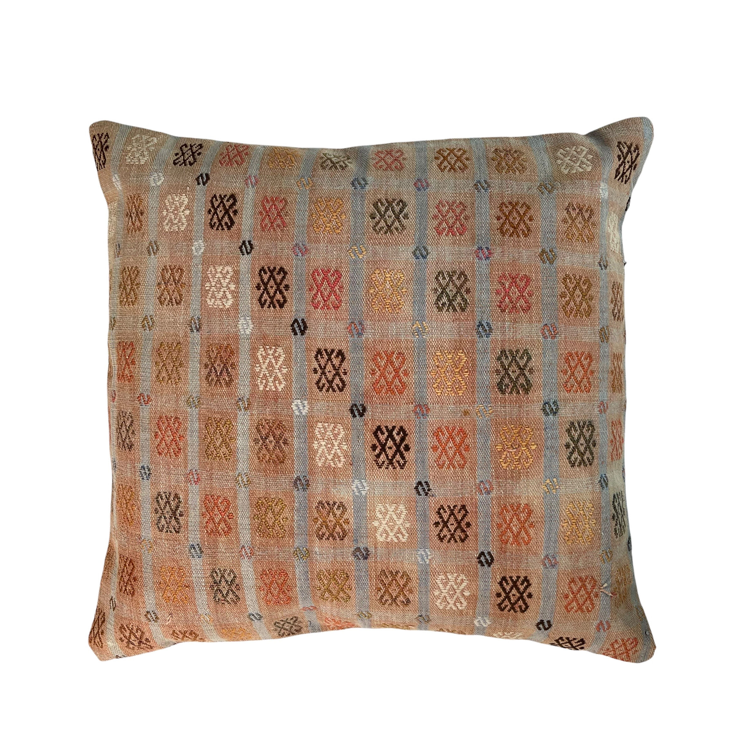 Vintage Turkish KIlim Cushion Cover, 60x60 cm