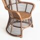 Fauteuil haut vintage en cannage/rotin. France, années 60