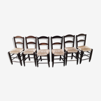 Mulched brutalist chairs, set of 6