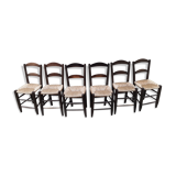 Mulched brutalist chairs, set of 6