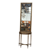 Console et miroir d'entre deux de style Louis XVI en bois doré