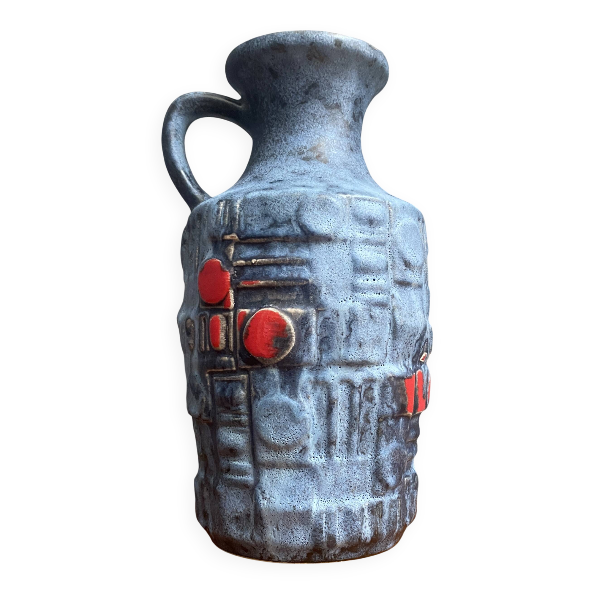 Blue vase by U keramic West Germany