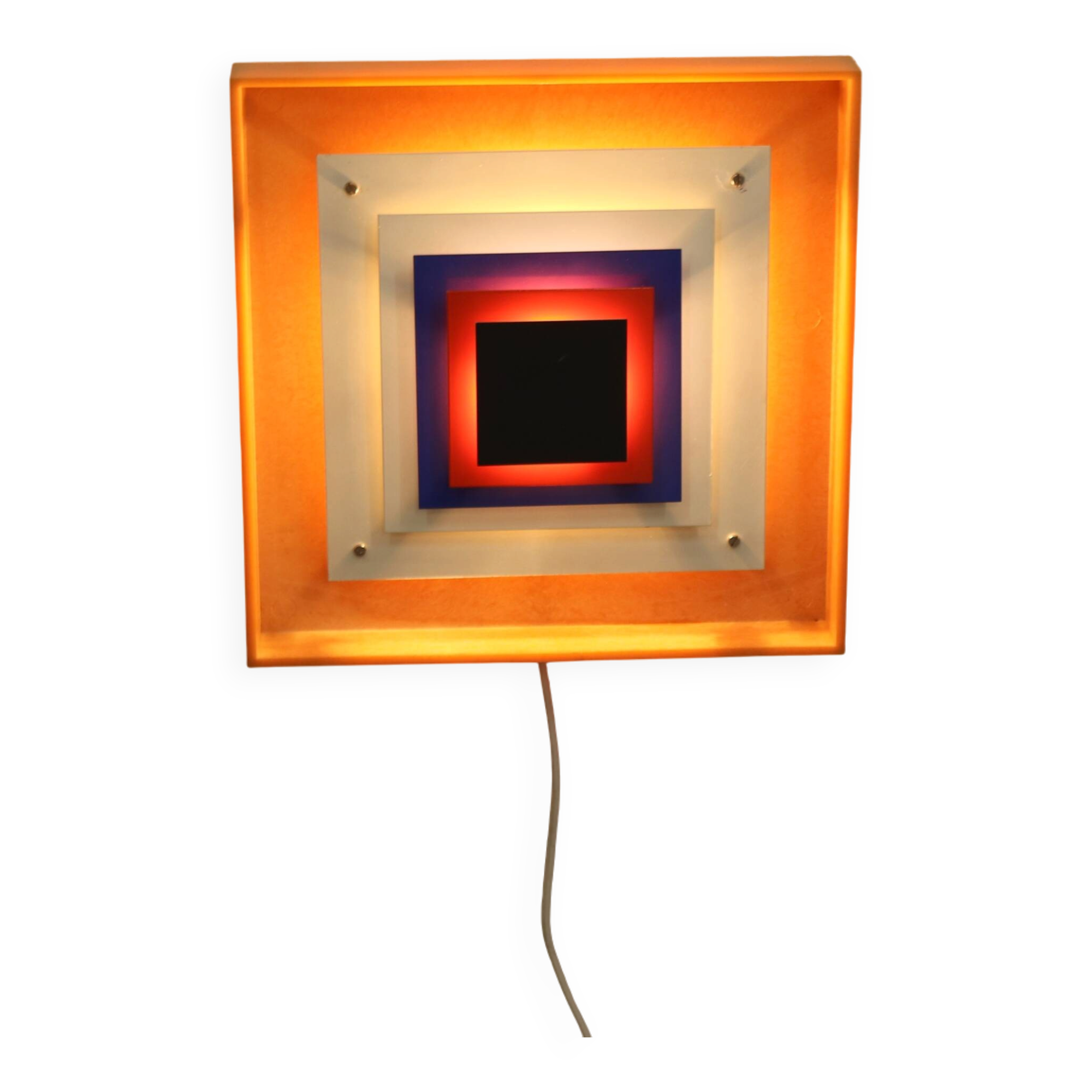 Vintage Danish Kvadrille Wall Lamp by Bent Karlby for Lyfa, Denmark, 1970s