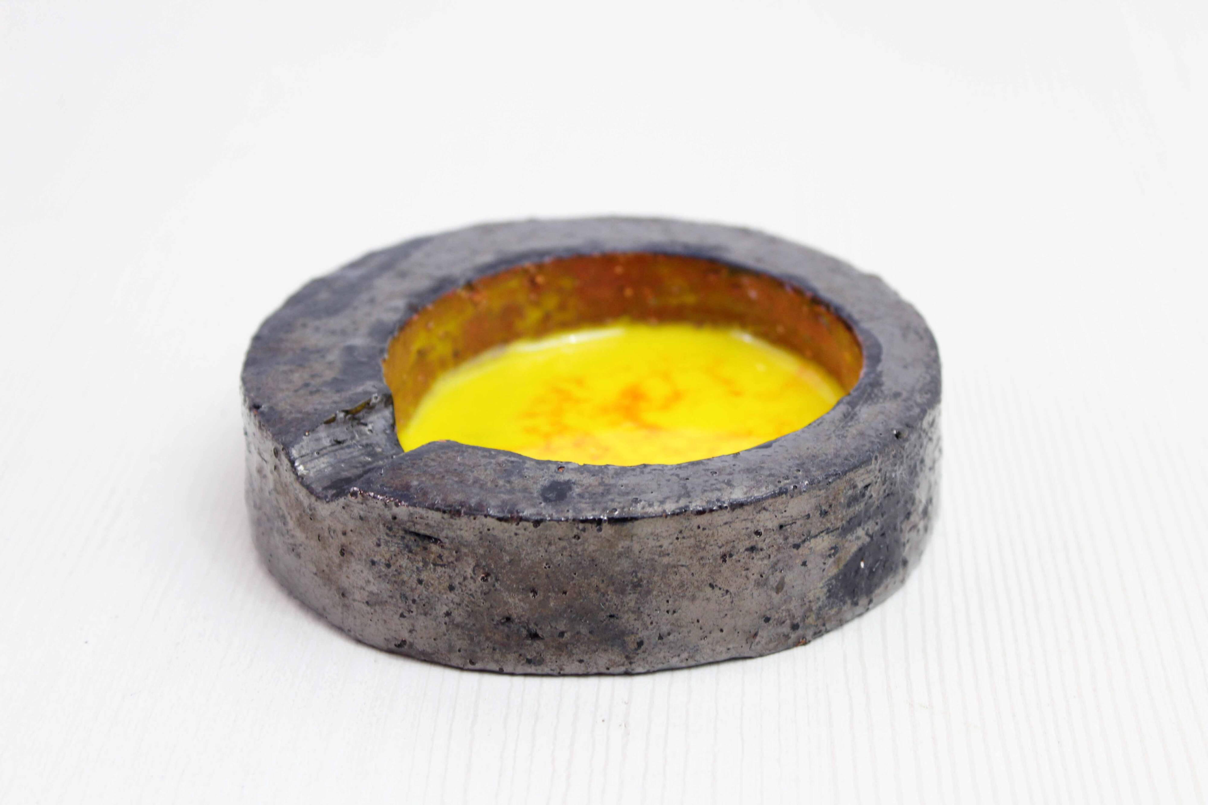 1970 enamelled stoneware ashtray
