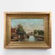 River Landscape with Sailboats, Belgium ca. 1850