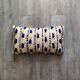 Handmade blue and white handira moroccan berber cushion