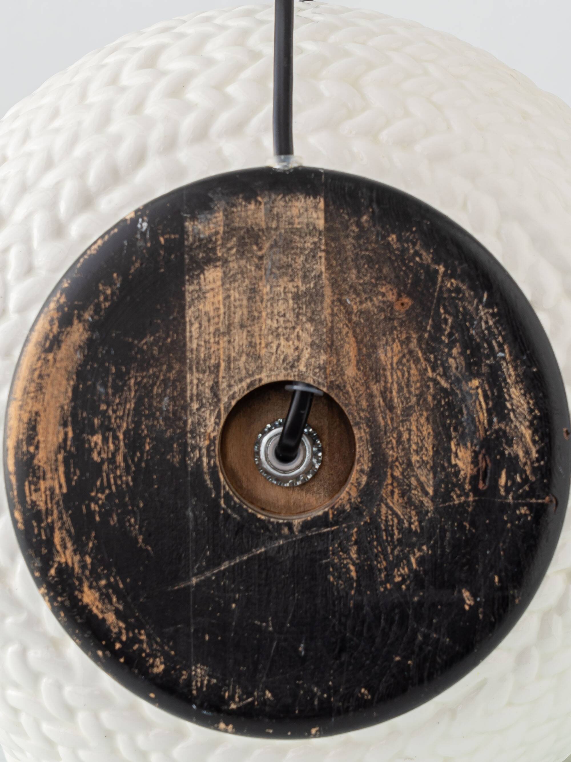 Coastal Table Lamp in Faux Wicker, Manises, Spain, 1960s, New Jute Shade