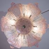 Fascinating Vintage Murano Glass Ceiling lamp Pink