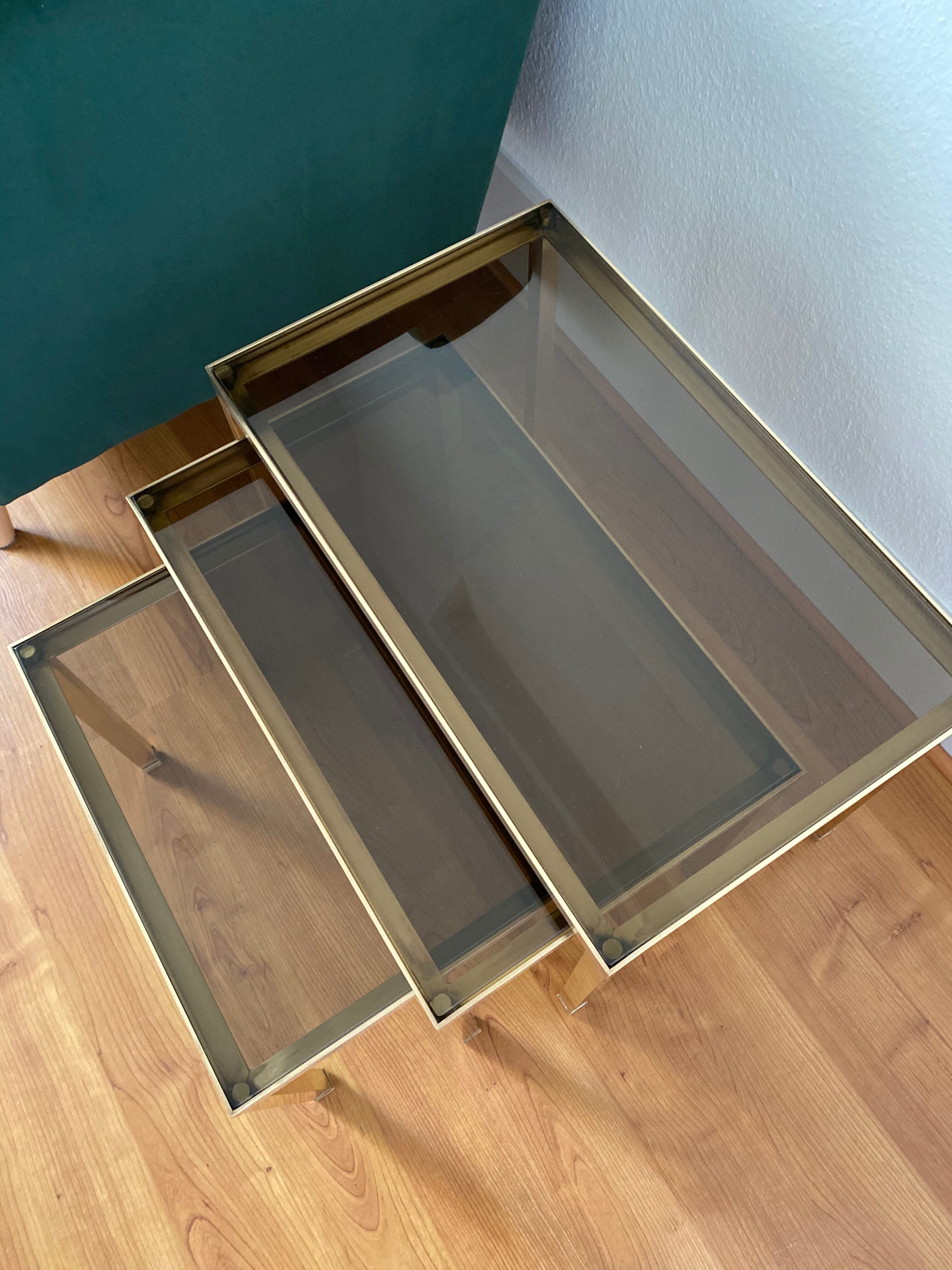 Brass pull out tables