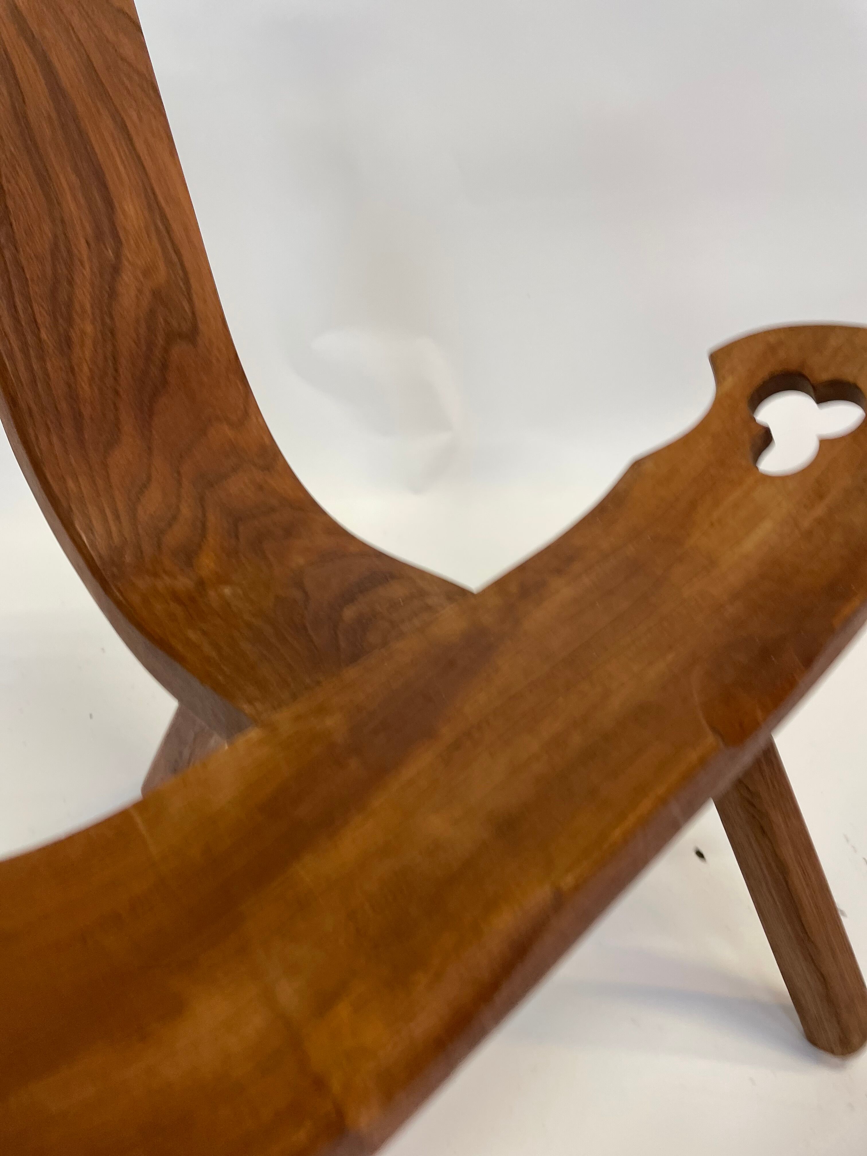 Chaise espagnole vintage brutalist design minimaliste