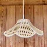 Suspension en rotin vintage