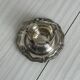 Antique sugar bowl or small sauce boat in patinated silver metal