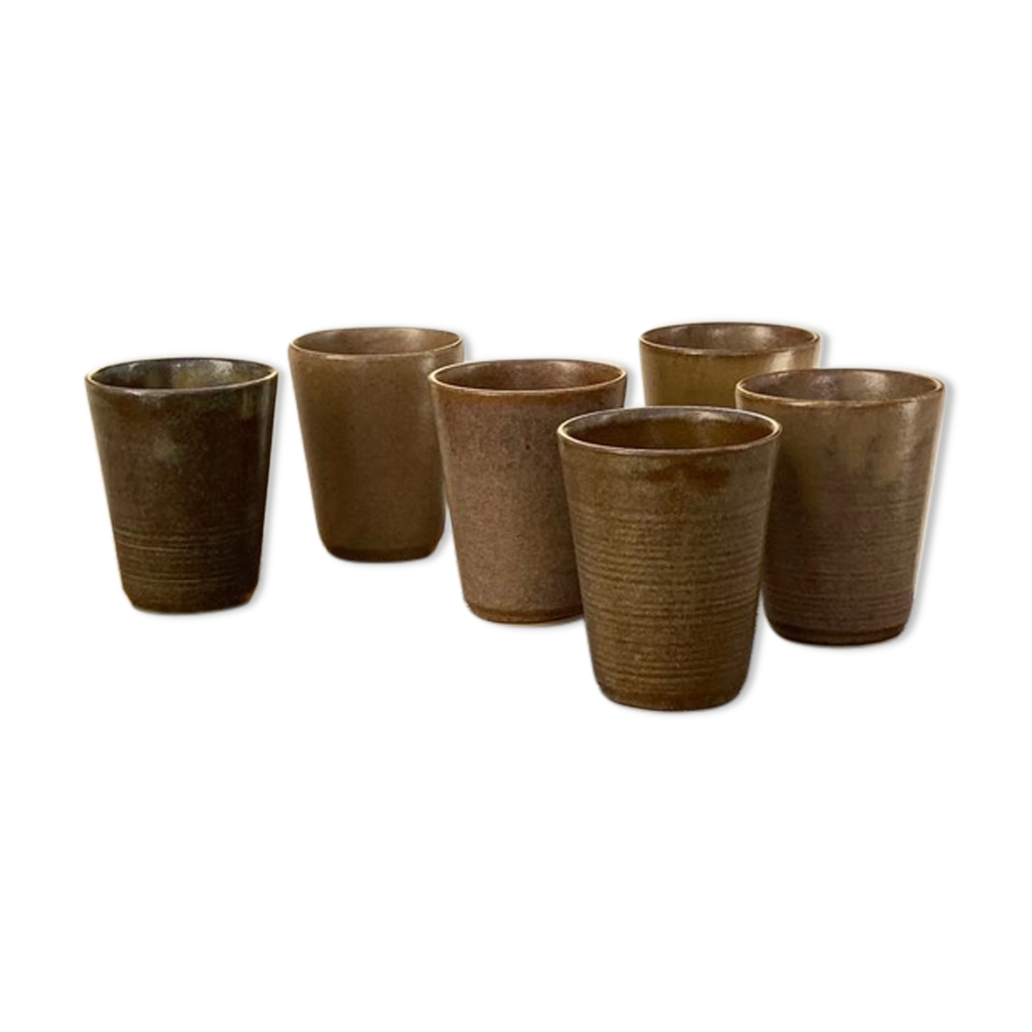6 stoneware glasses