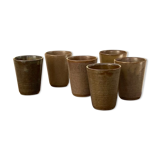 6 stoneware glasses