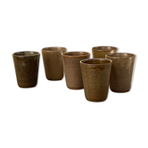 6 stoneware glasses